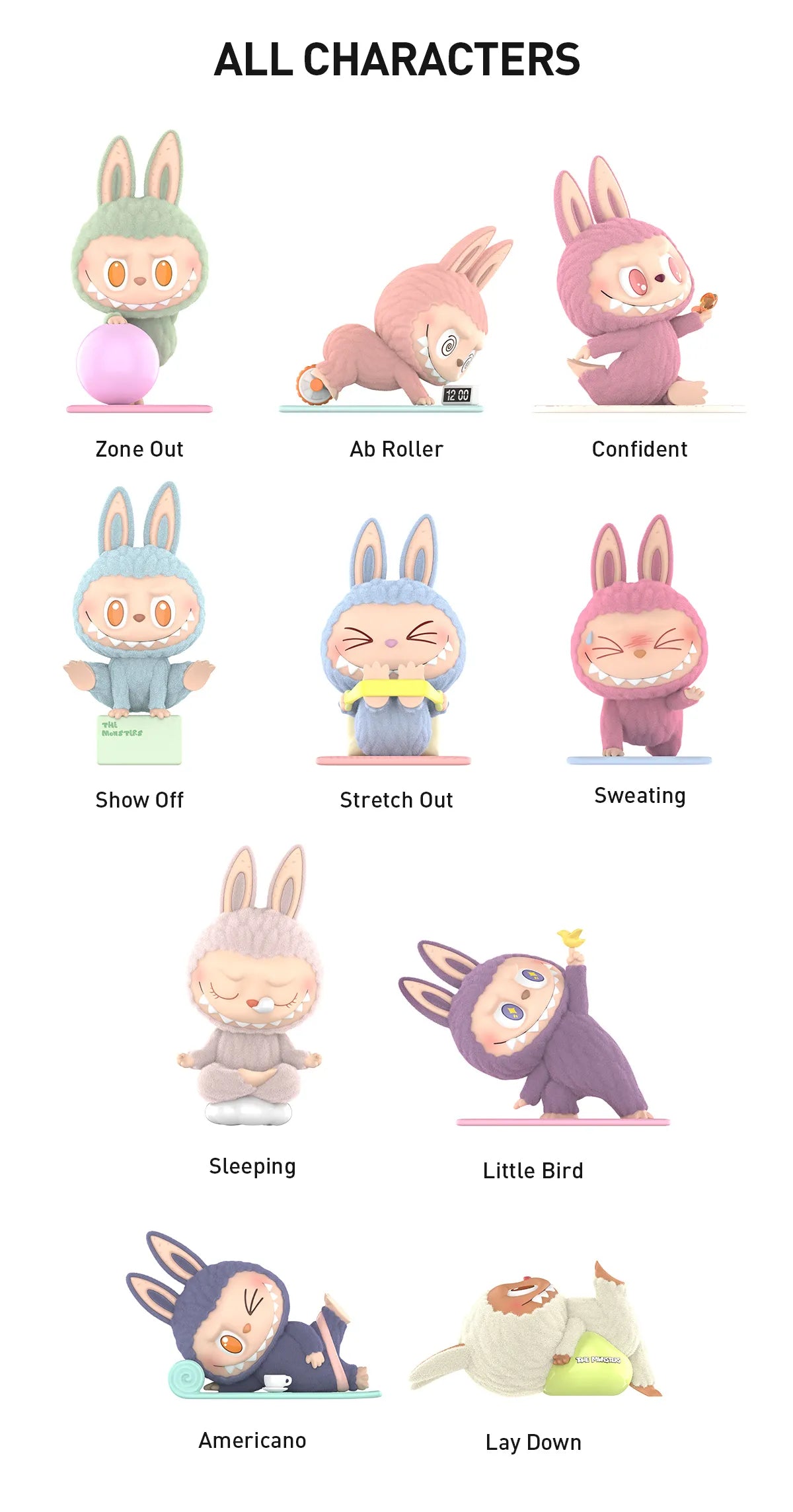 Labubu - The Monsters Lazy Yoga Series Figures Blind Box (1 Random Box)