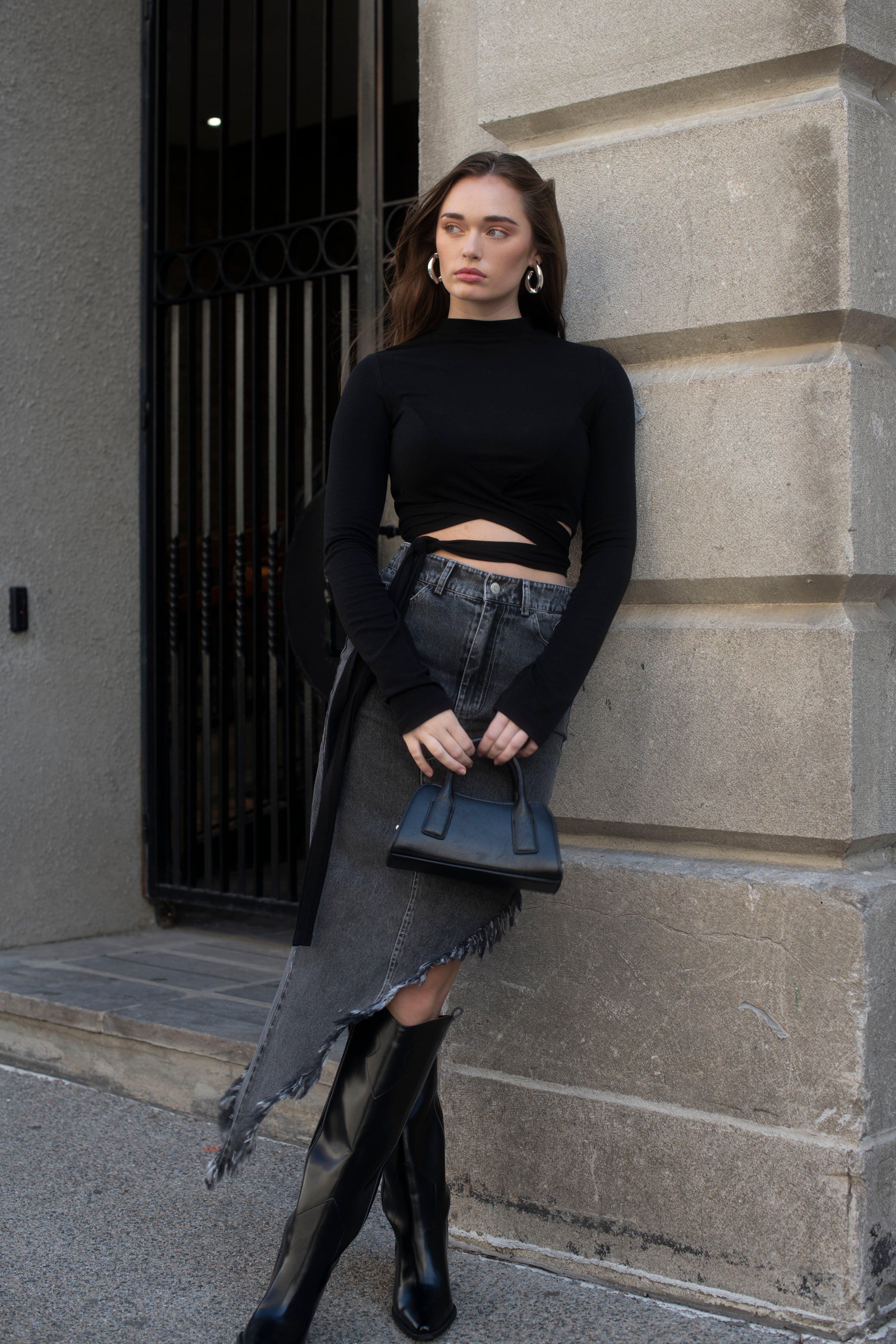 Long Sleeve Wrap Top