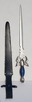 Genuine Real Authentic SCA Renaissance Swards Sword Cutlass Katana with Black Faux Leather Sheath Scabbard