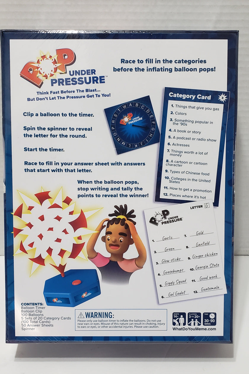 Pop Under Pressure - A Game of Categories, But with A Blast!