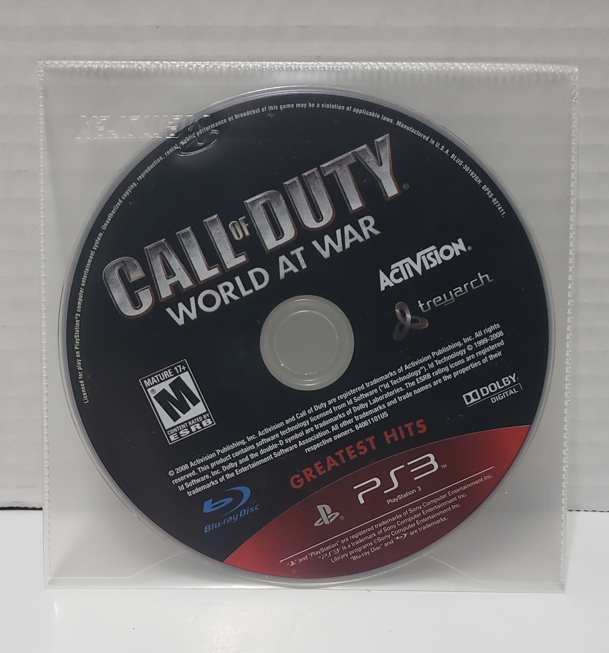 Call Of Duty: World At War - PlayStation 3 - DISC ONLY