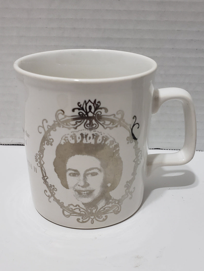 Queen Elizabeth II Commemorate Jubilee Mug, 1977, Used