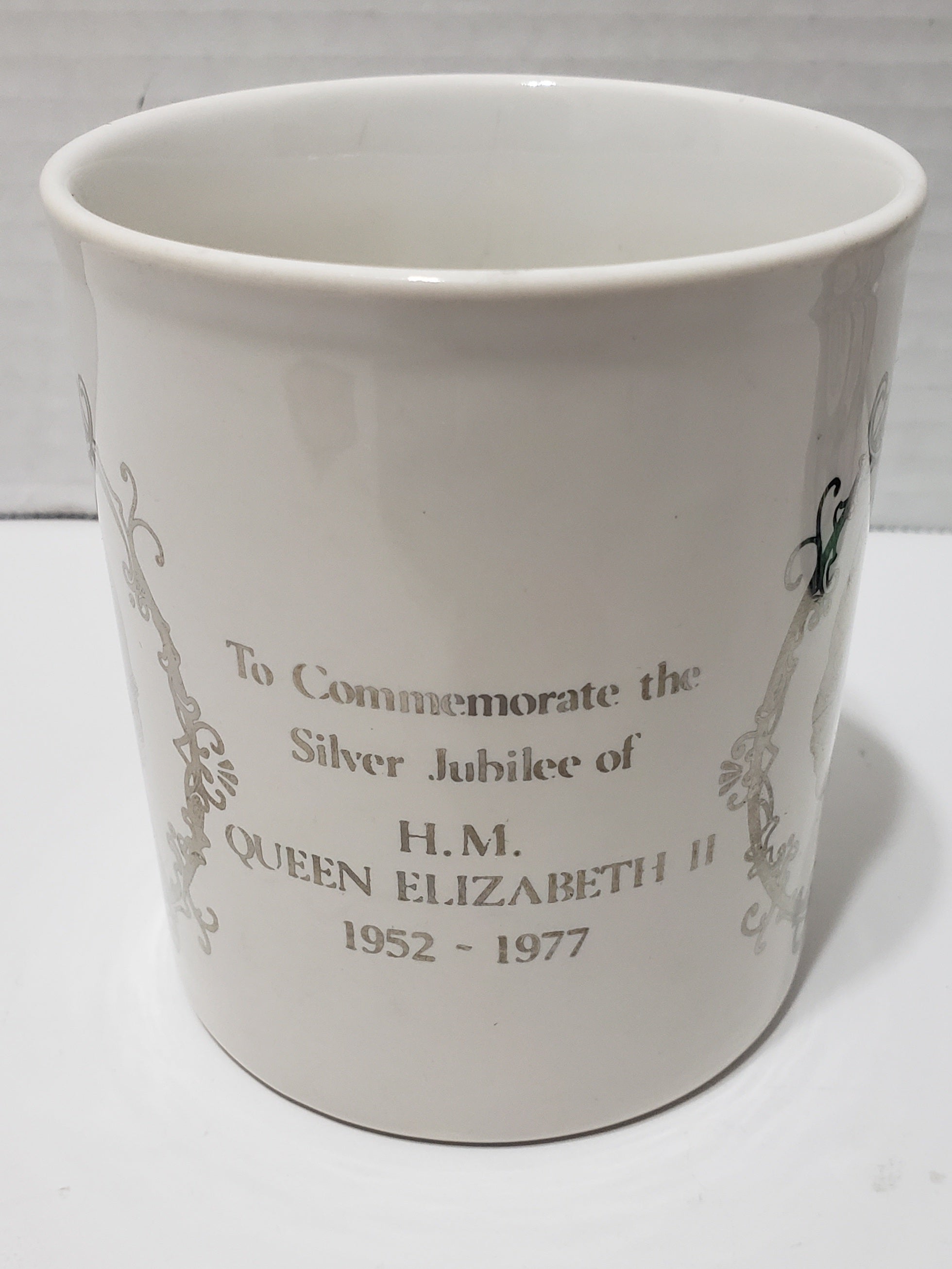 Queen Elizabeth II Commemorate Jubilee Mug, 1977, Used