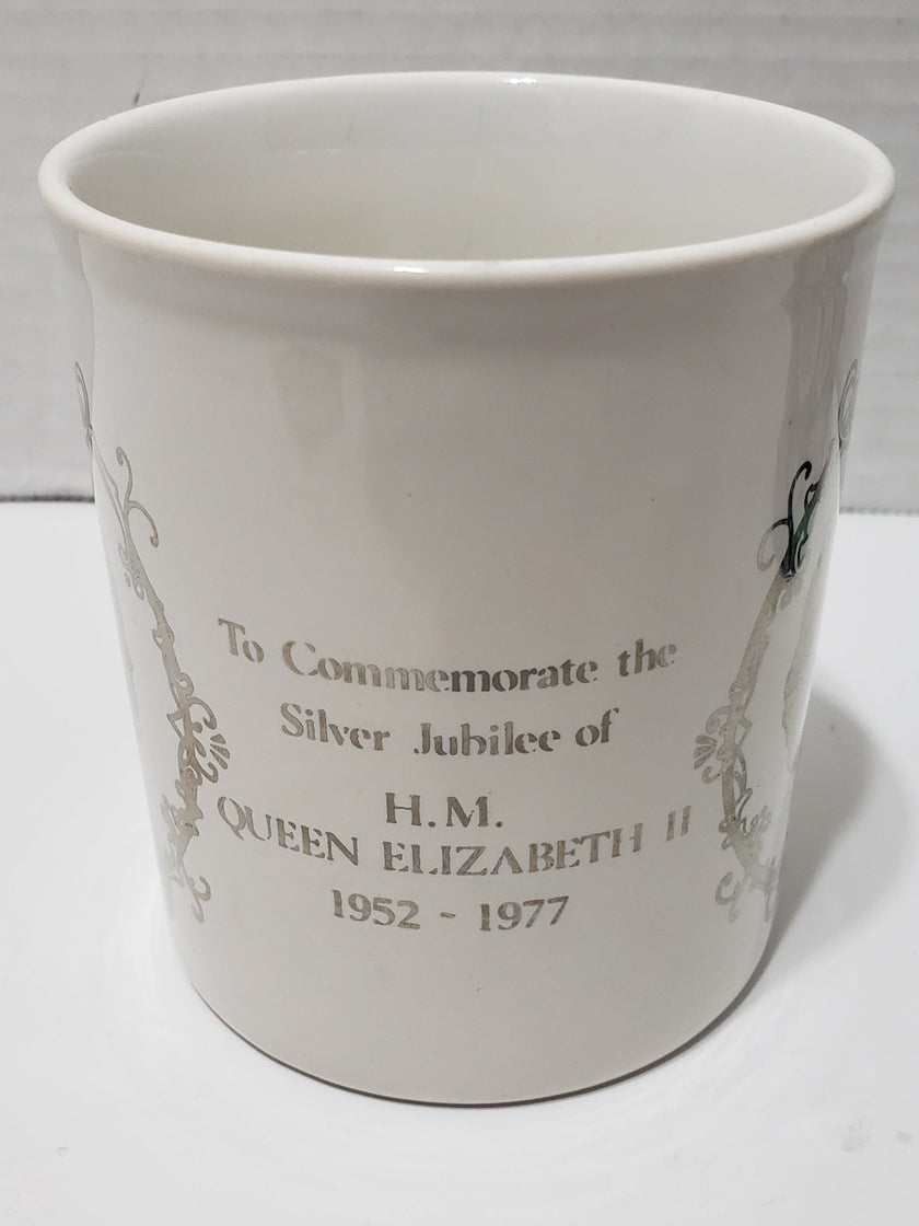 Queen Elizabeth II Commemorate Jubilee Mug, 1977, Used
