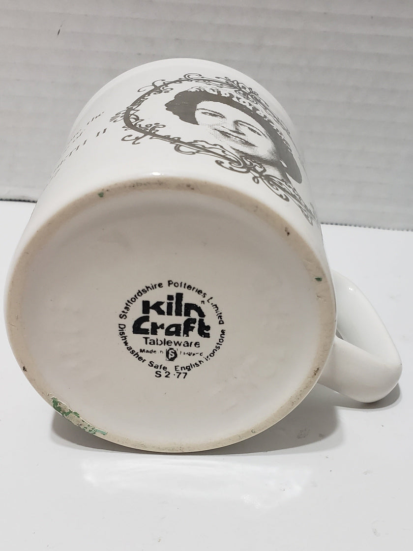 Queen Elizabeth II Commemorate Jubilee Mug, 1977, Used
