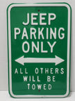 Jeep Parking Only Sign - Metal