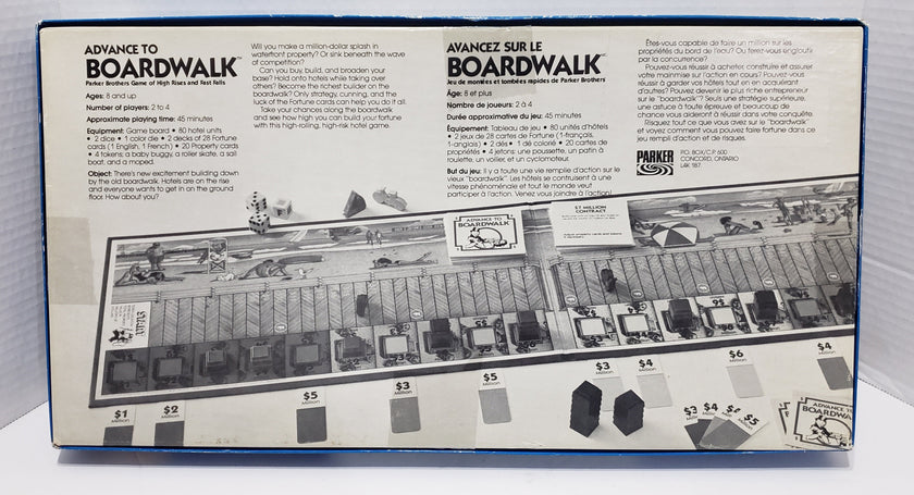 Advance To Boardwalk Board Game - Vintage 1985