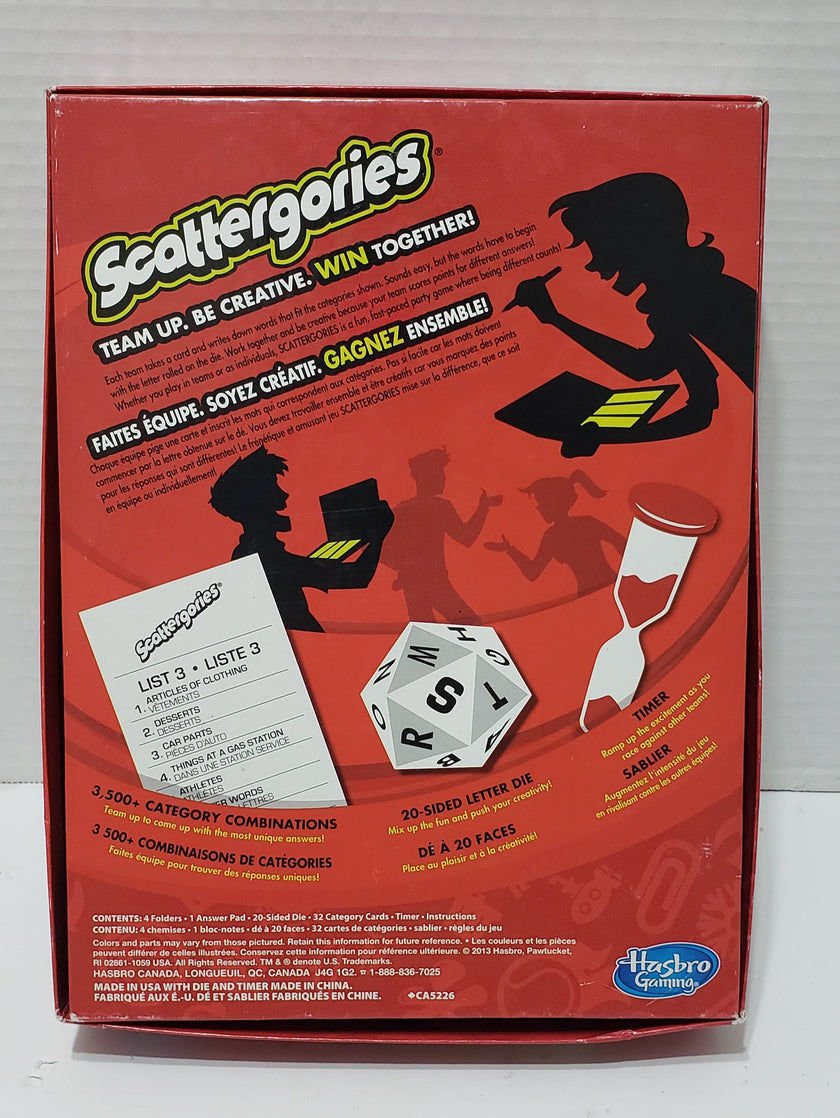Scattergories Categories Game - 2013