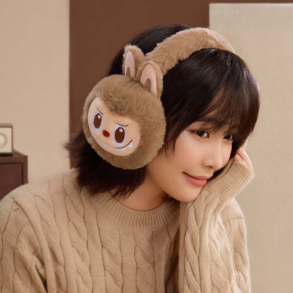 [pre order] Warm Fluffy Holiday Series- LABUBU Plush Earmuffs