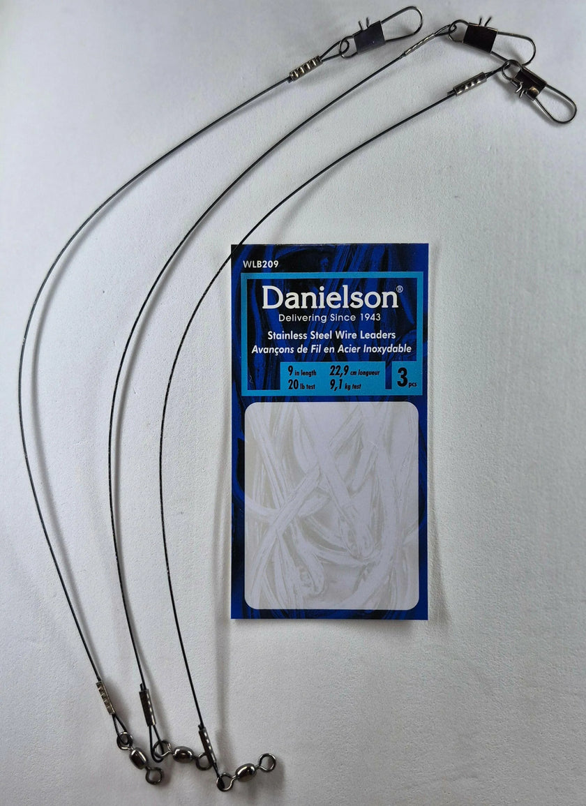 Danielson Wire Leader 20lb Test Black 9