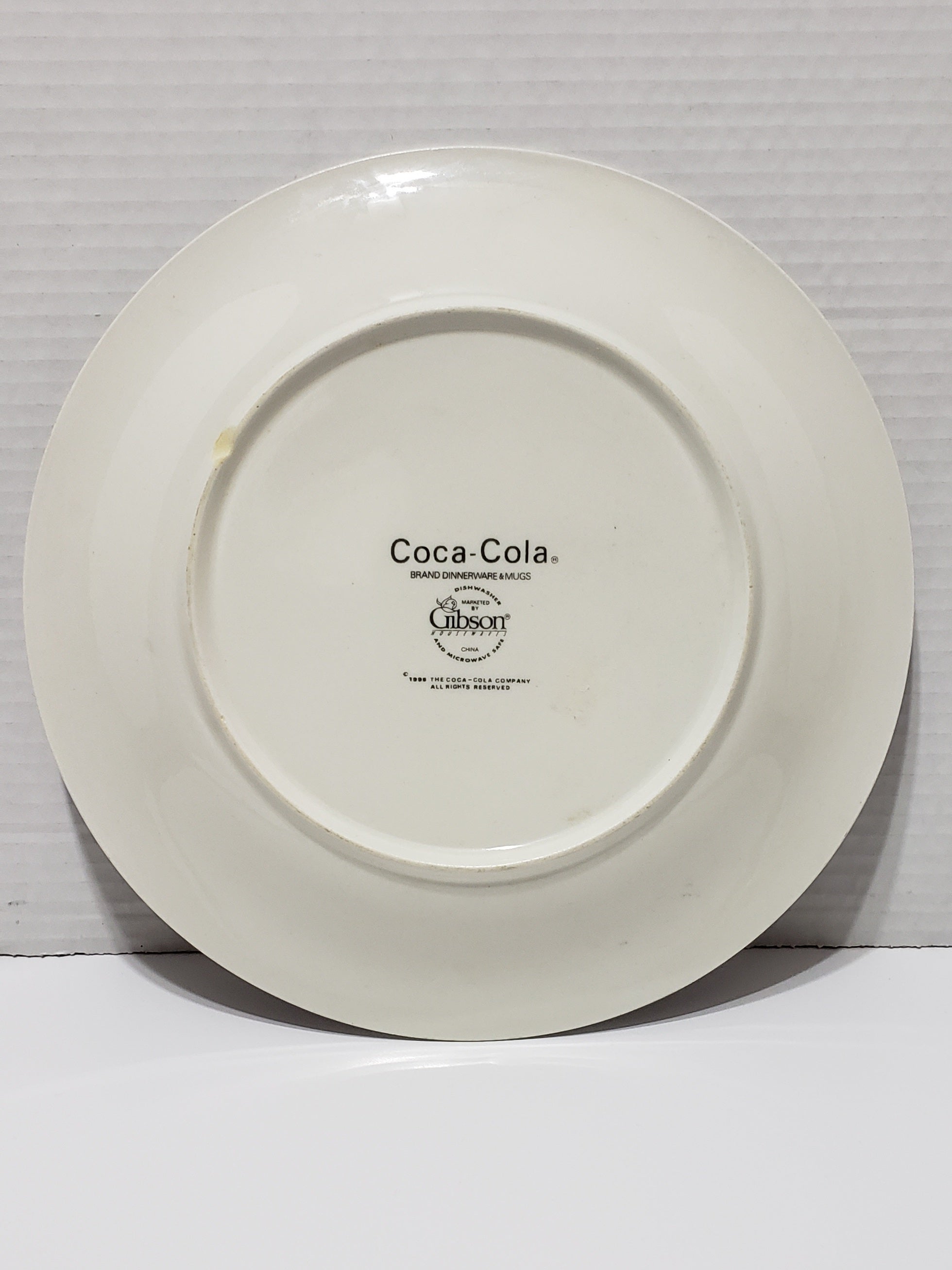Coca-Cola Dinner Plate, Red/White/Black Checkered - Vintage 1996