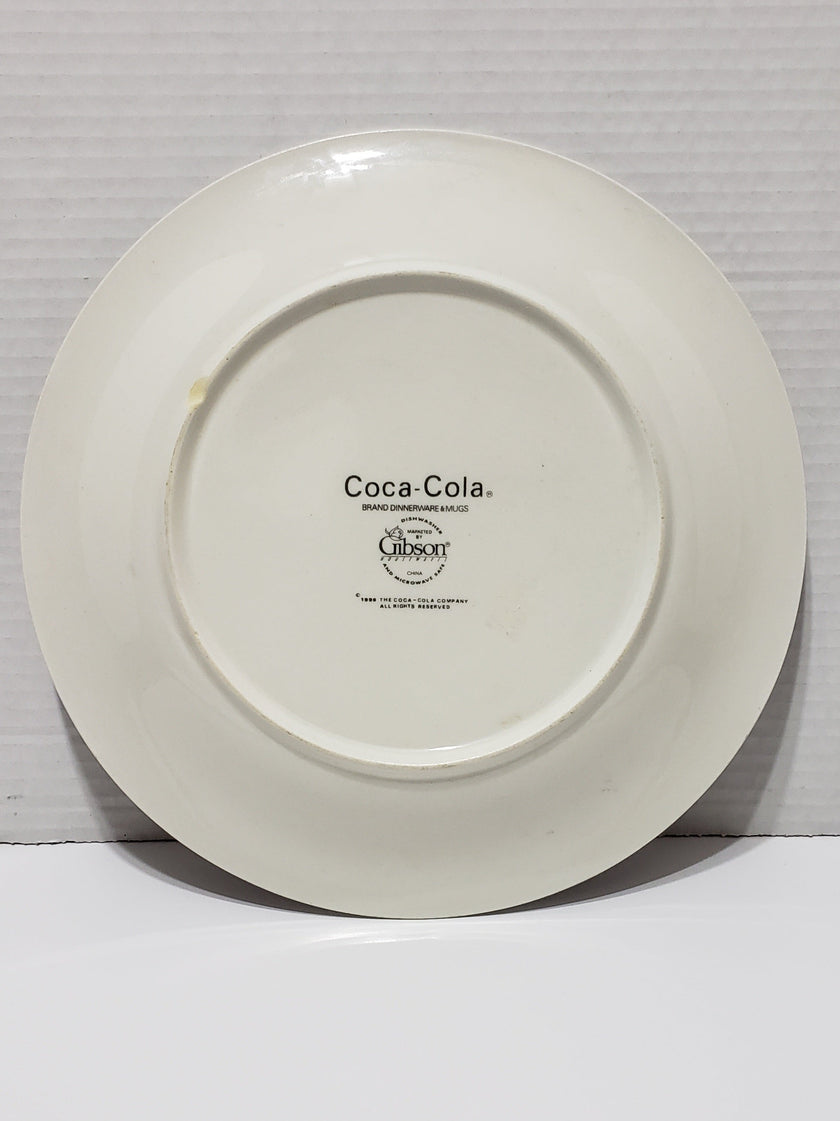 Coca-Cola Dinner Plate, Red/White/Black Checkered - Vintage 1996
