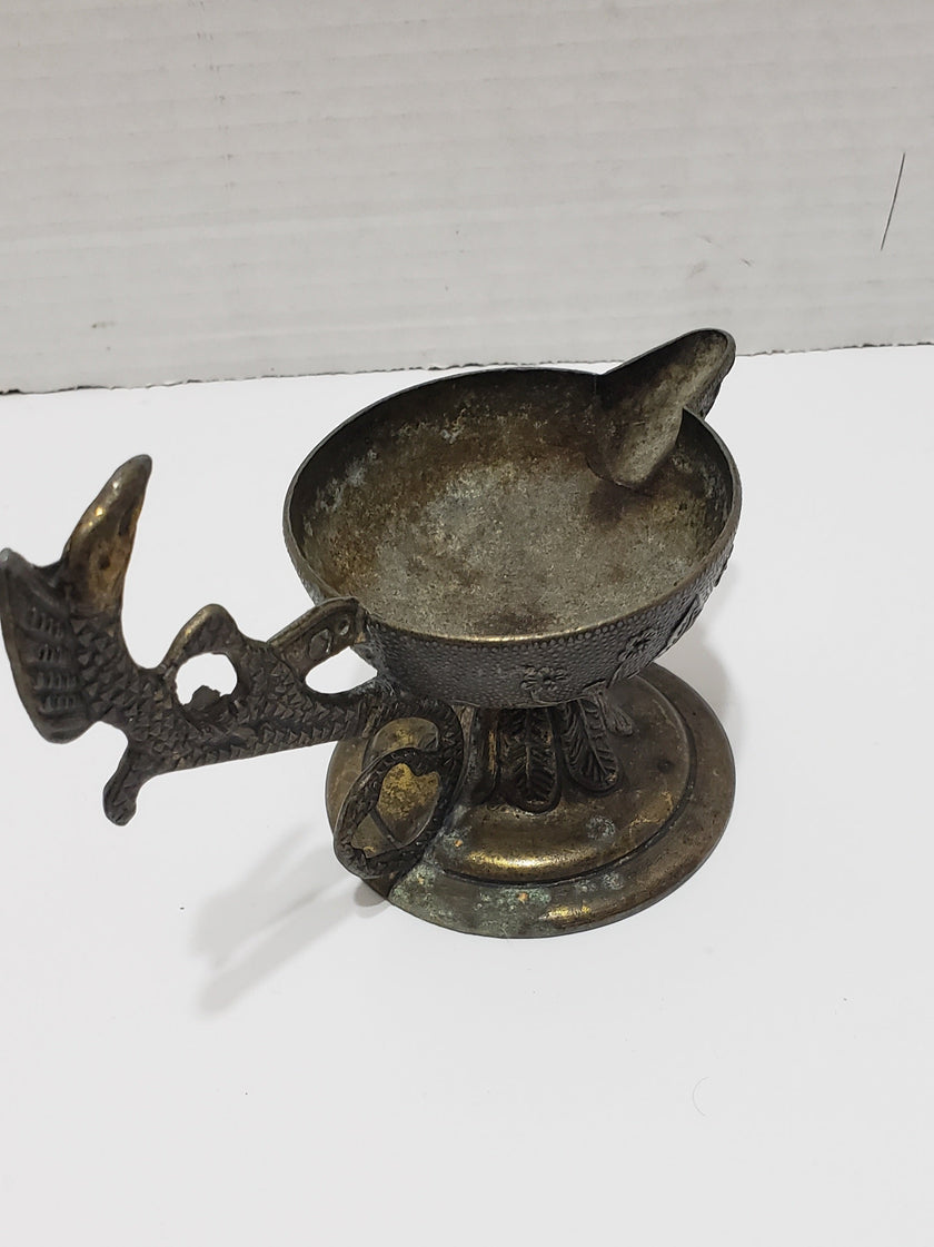 Antique Brass Oil Lamp/Incense Holder/Decanter/Candle Holder - 1950s