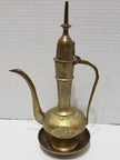 Sarna Brass Tea Ewer Tall with Saucer, Embossed - 10