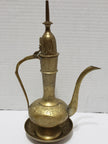 Sarna Brass Tea Ewer Tall with Saucer, Embossed - 10