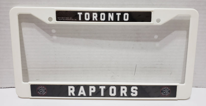 Toronto Raptors License Plate Frames, White, Authentic NBA