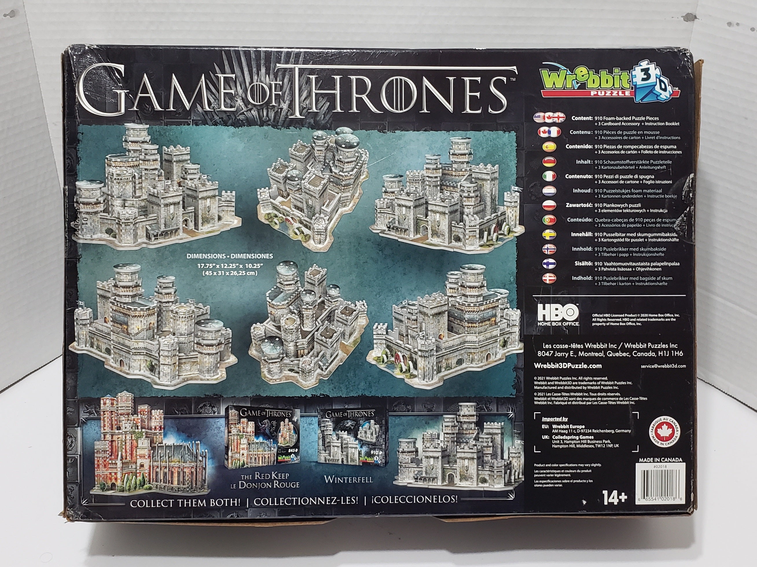 Game Of Thrones: Winterfell - 3D Puzzle