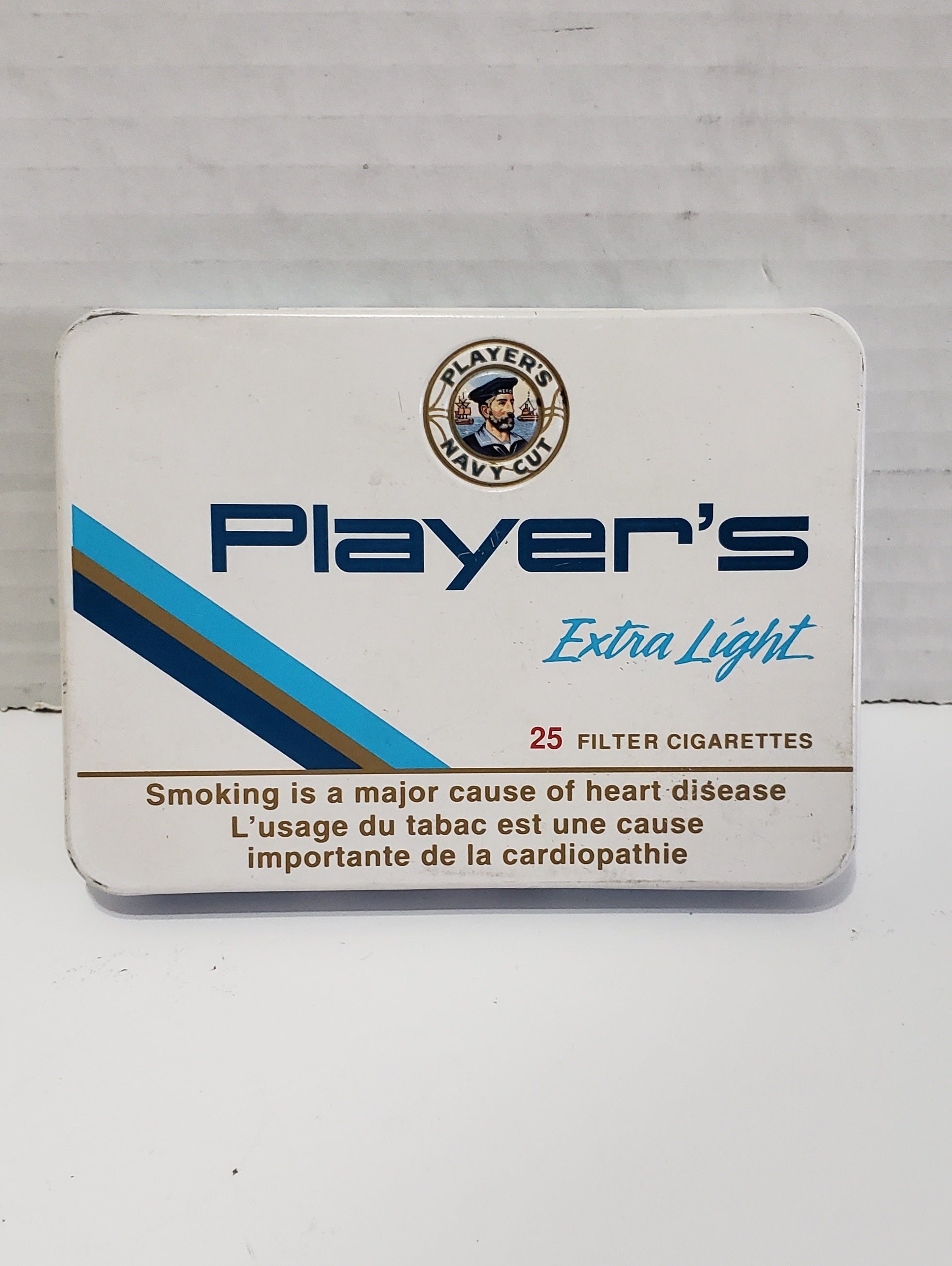 Player's Extra Light Cigarette Tin Case - Holds 25 Cigarettes