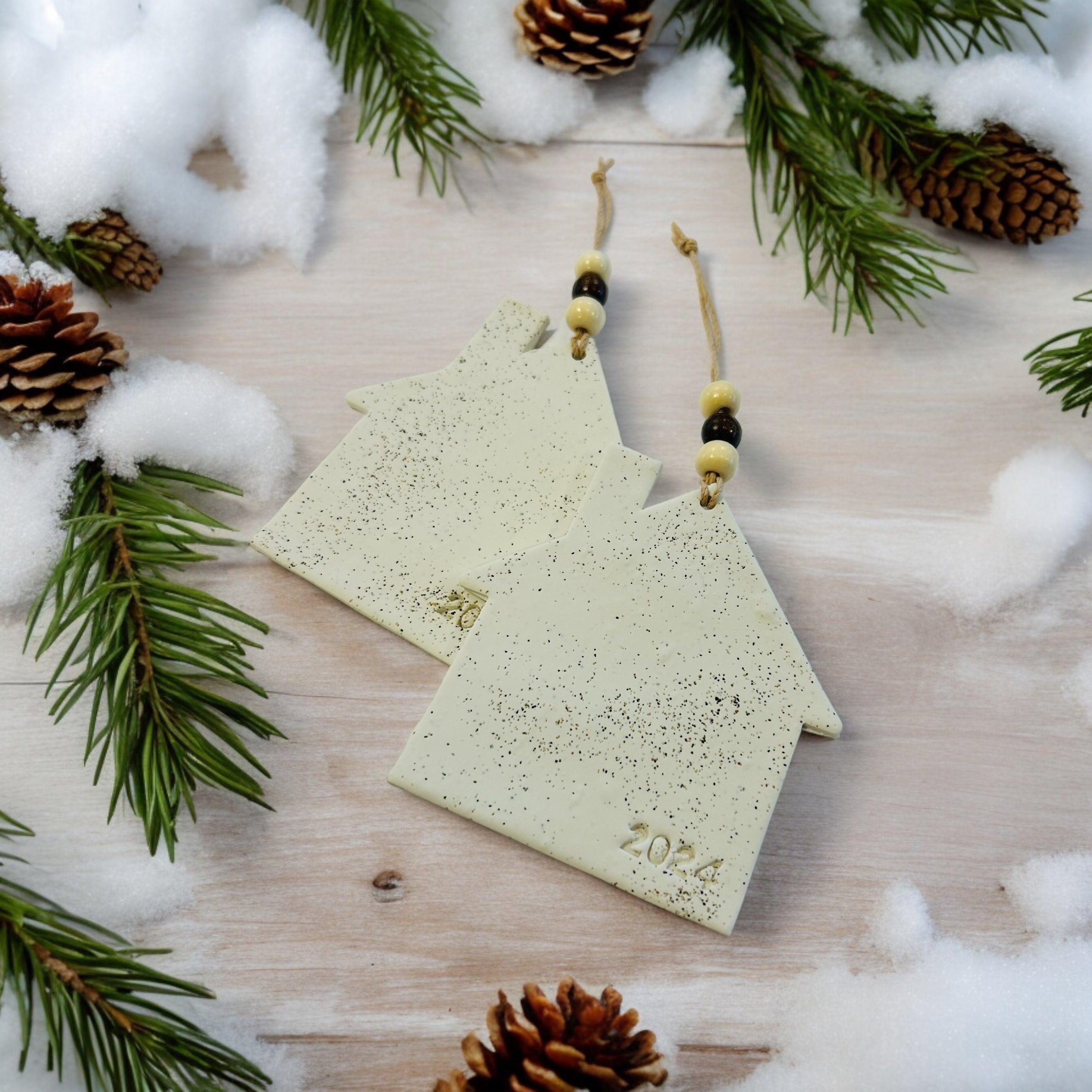2025 New Home Christmas Ornament Handmade from Clay & Nova Scotia Beach Sand