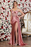 Crystal embellishment & semi-stretch satin