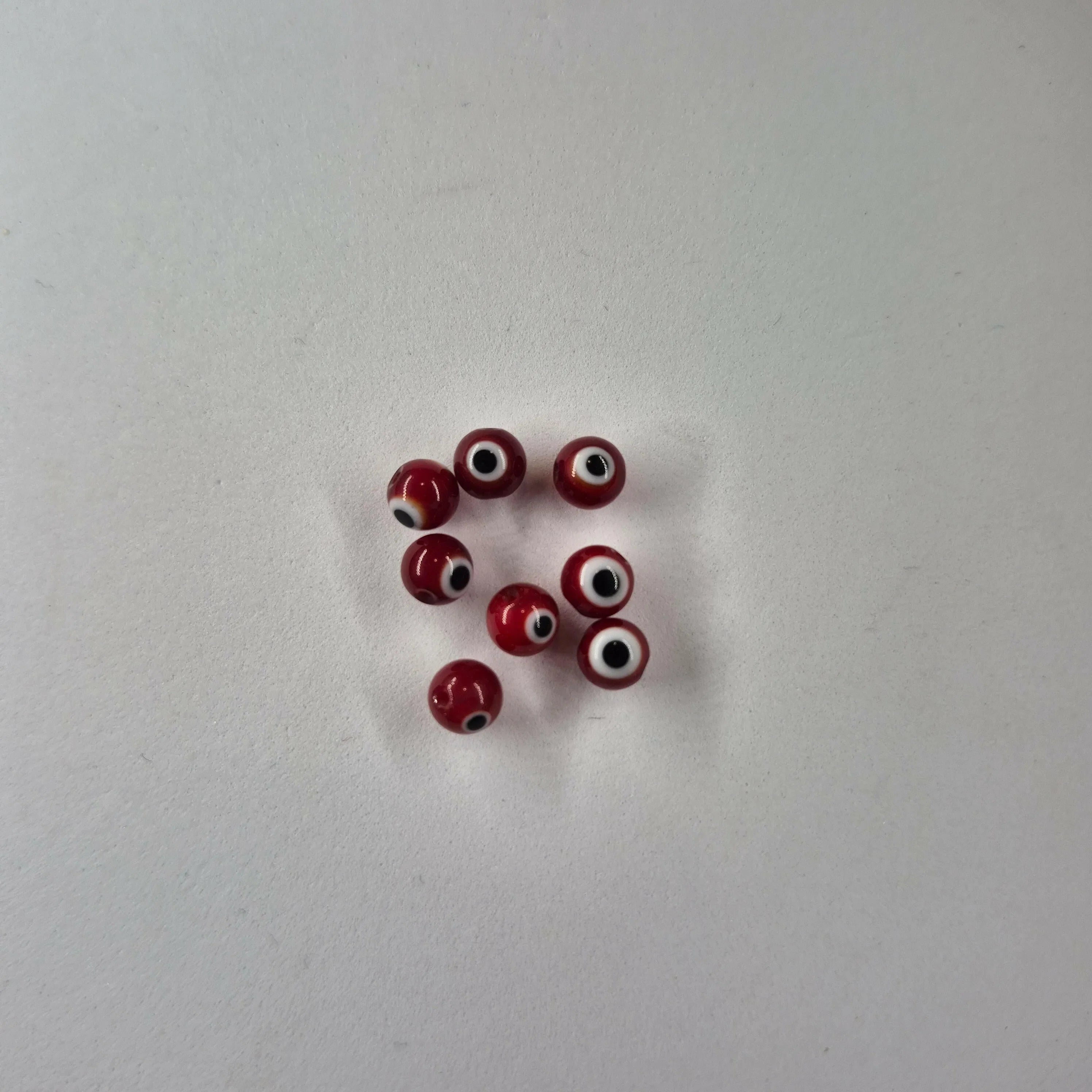 Evil Eye 6mm Glass Fishing Beads 8/pk