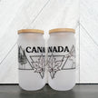 Canada Triangle Frosted Can with Bamboo Lid | Canadian