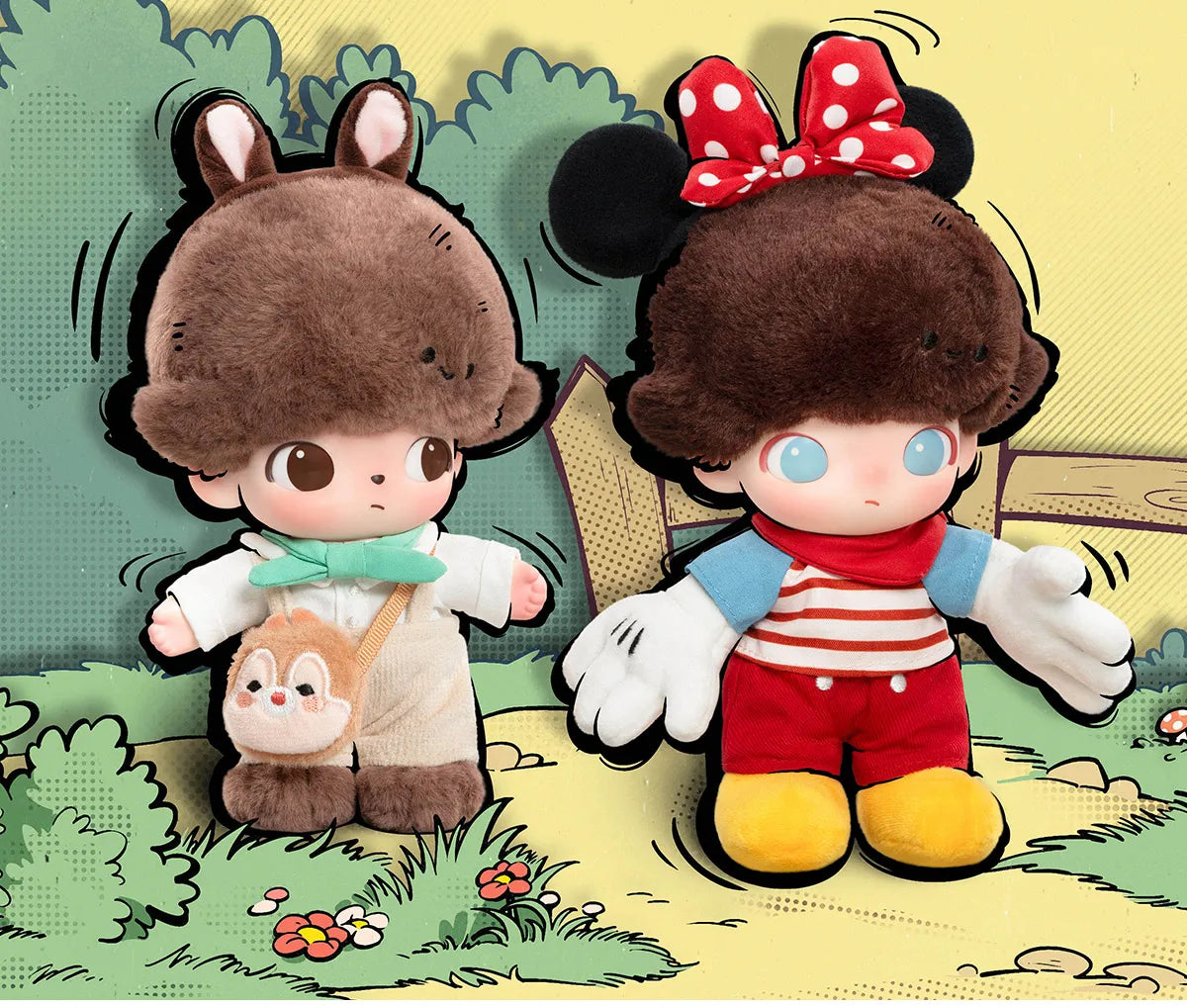 Pop Mart DIMOO WORLD × DISNEY Series-Vinyl Plush Keychain Blind Box(1 Random Box)