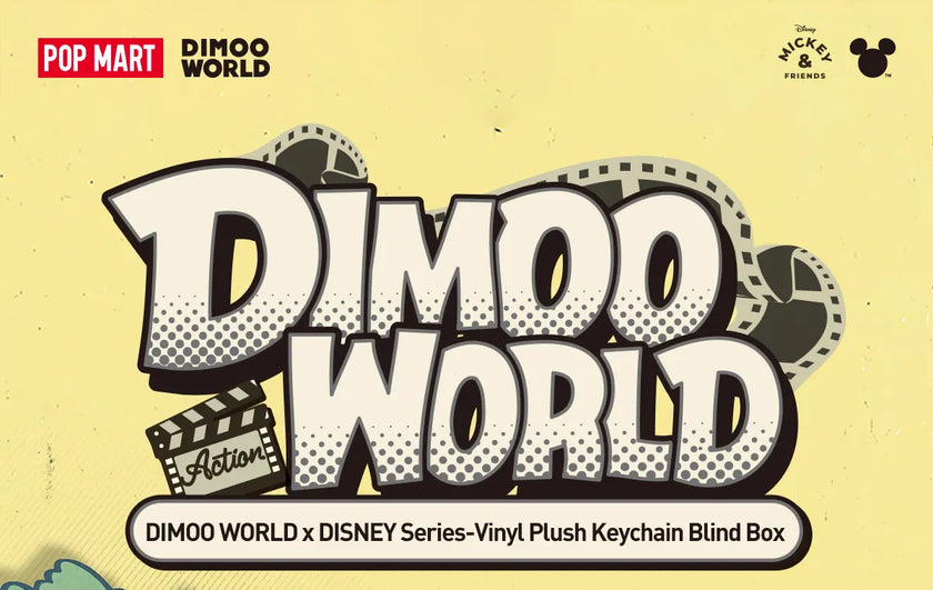 Pop Mart DIMOO WORLD × DISNEY Series-Vinyl Plush Keychain Blind Box(1 Random Box)