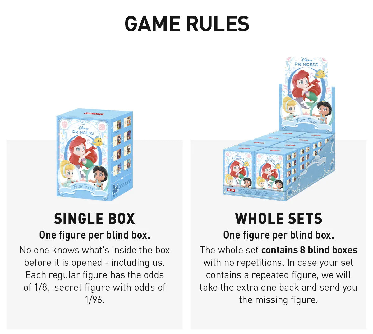 Pop Mart Disney Princess's Fairy Tales Series Scene Sets Blind Box (1 Random Box)