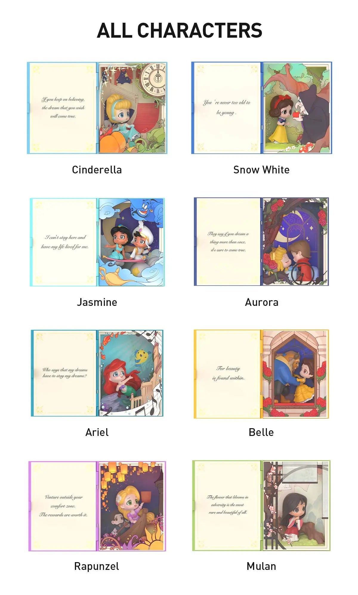 Pop Mart Disney Princess's Fairy Tales Series Scene Sets Blind Box (1 Random Box)