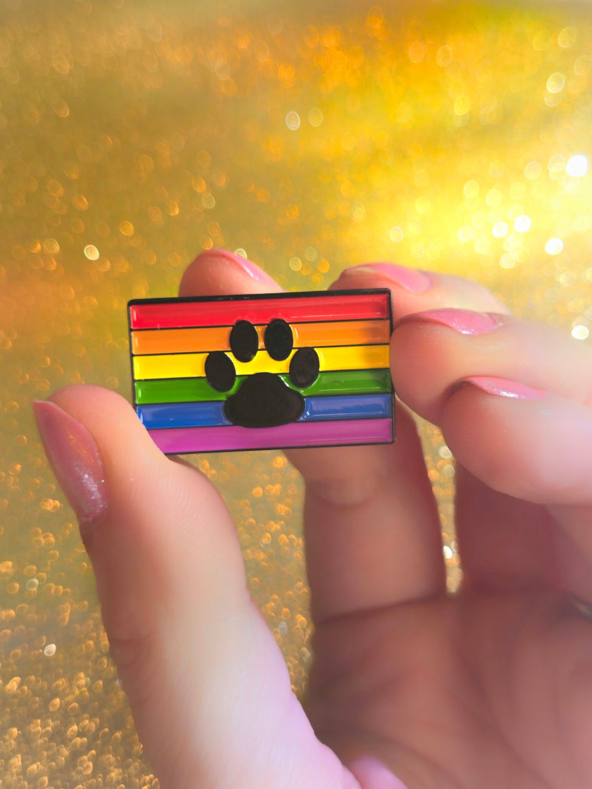 Paw Print Rainbow Flag | Collectible Pin