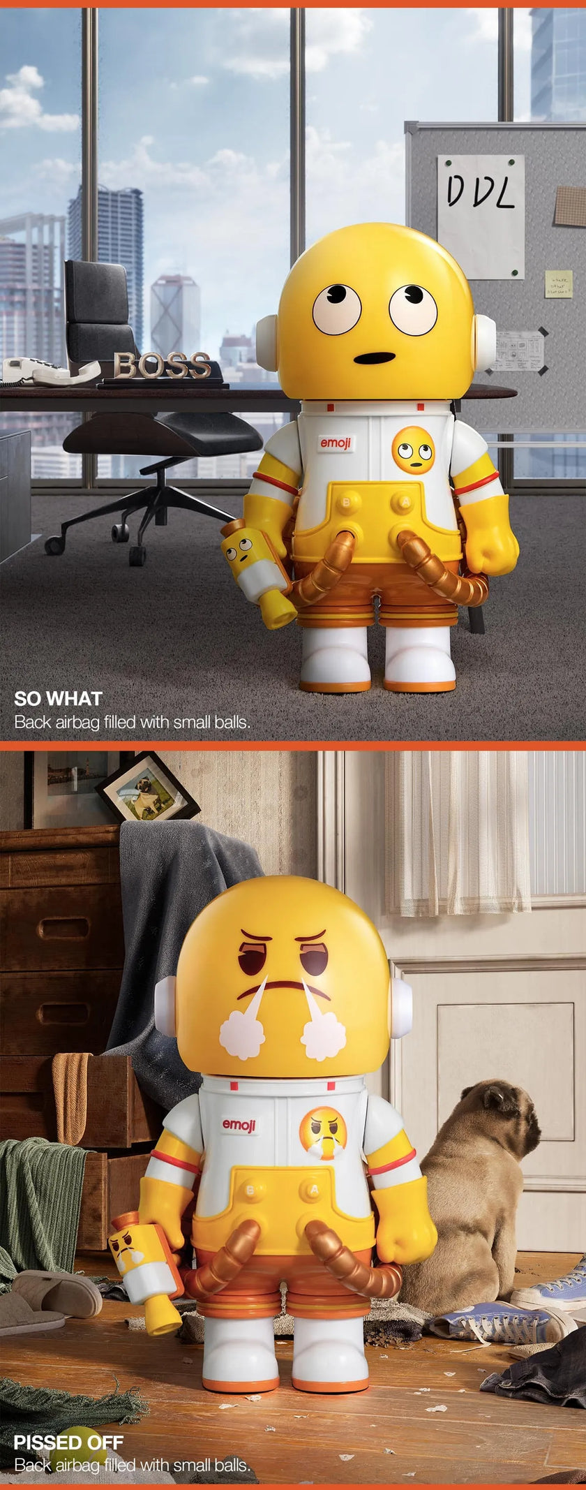 Pop Mart Mega Space Molly 100% x Emoji Series Blind Box (1 Random Box)