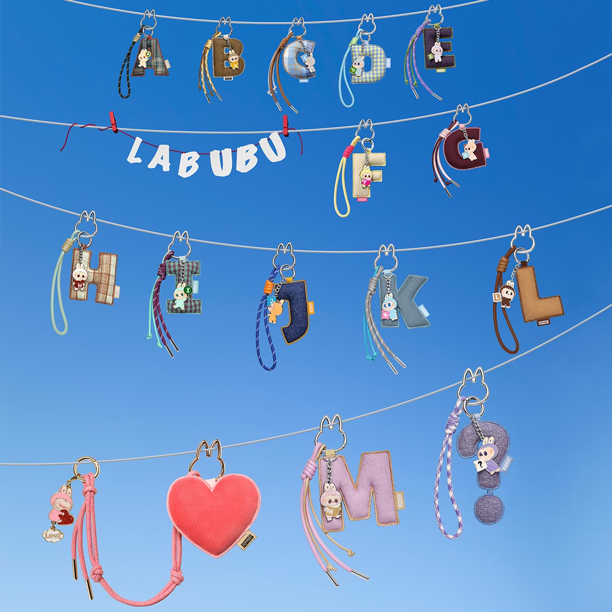 [pre order] THE MONSTERS Pin for Love Series- Letter Pendant Blind Box (N-Z)