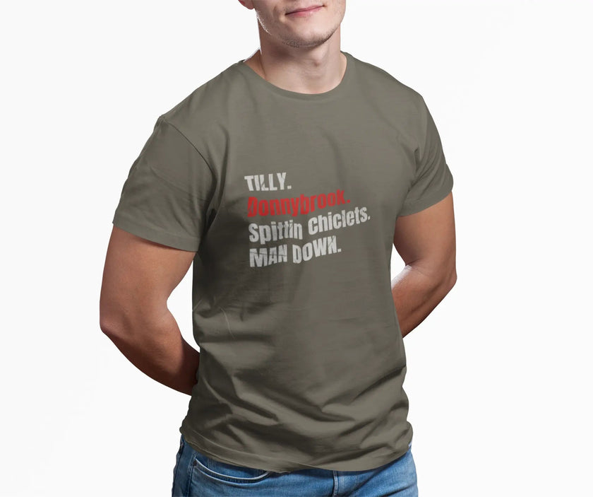 Tilly Donnybrook Spittin Chicklets Man Down T-Shirt - Hockey Fight - Maple Stick Hockey Co. - True Fan
