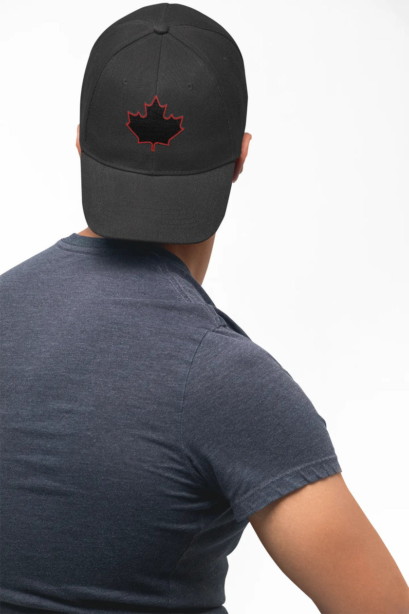 Maple Stick Distressed Hockey Cap – Retro Canadian Style