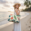 Botanical Floral Pattern Weekender Bag | Poppy Leaf Tote | Busy Mother| Baby Travel Beach Carryall