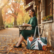 Red Tulip Floral Weekender Bag | Botanical Leaves & Heart Accents | Large Tote Bag for Moms & Travel