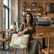 Neutral Geometric Circles Weekender Bag, Retro Beige Pattern Tote, Mom Lifestyle Travel Carryall, Large Beach Handbag