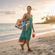 Colorful Tropical Leaves and Flowers Weekender Bag | Floral Travel Tote Bag | Large Tote bag | mom carry on bag