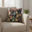Abstract Pebble Tapestry Woven Pillow | Multicolor Stone Pattern Throw Cushion