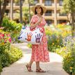 Colorful Handprint Pattern Weekender Bag | Rainbow Palm Print Tote