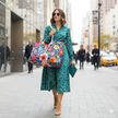 Colorful Floral Pattern Weekender Bag | Bright Boho Flower Tote