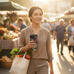Travel Mug — Colorful Autumn Fern Stainless Steel Tumbler