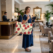 Cherry Pattern Weekender Bag — Retro Red Cherries Travel Tote
