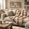 Cherry Pattern Woven Blanket — Retro Fruit Throw for Living Room & Bedroom