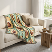 Avocado Pattern Woven Blanket – Cozy Decorative Throw for Kitchen, Living Room & Gifts