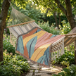 Tropical Leaf Woven Blanket — Boho Throw for Living Room, Bedroom & Patio