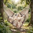 Handprint Woven Blanket — Cozy Decorative Throw with Playful Handprint Pattern