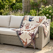 Handprint Woven Blanket — Cozy Decorative Throw with Playful Handprint Pattern