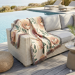 Floral Woven Blanket — Vintage Botanical Throw Blanket